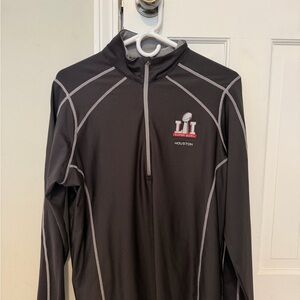 Long-Sleeve Men’s 1/4-Zip Pullover with Houston Super Bowl LI Logo 🏈